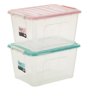 Transparent Plastic Storage And Finishing Box Extra Large Thickened Toy Clothes Covered Storage Box Household Storage Box