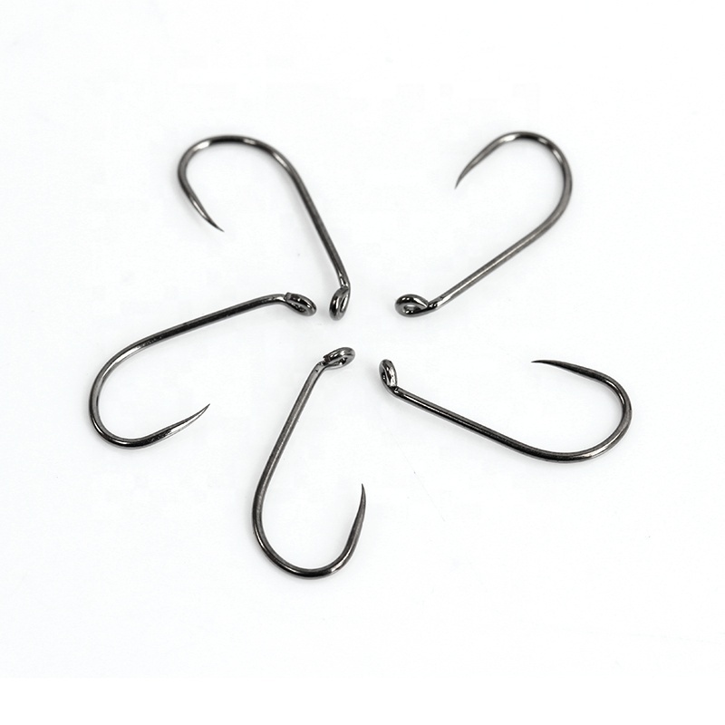 Black Nickel Competition Fly Fishing Barbless fly tying hook Standard Nymph heavy dry Fly Hook