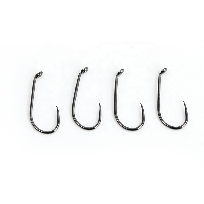 Black Nickel Competition Fly Fishing Barbless fly tying hook Standard Nymph heavy dry Fly Hook