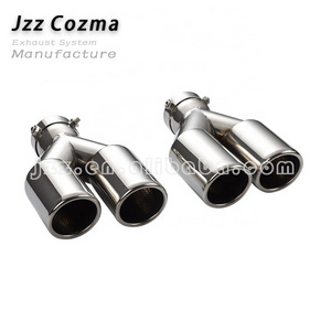 JZZ cozma universal car stainless steel exhaust muffler tips 2.5 inch exhaust pipe