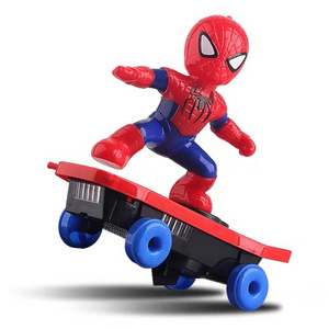 Spider Man stunt Kick scooter 360 degree rotation tumbling children's toy boy electric Radio-controlled car