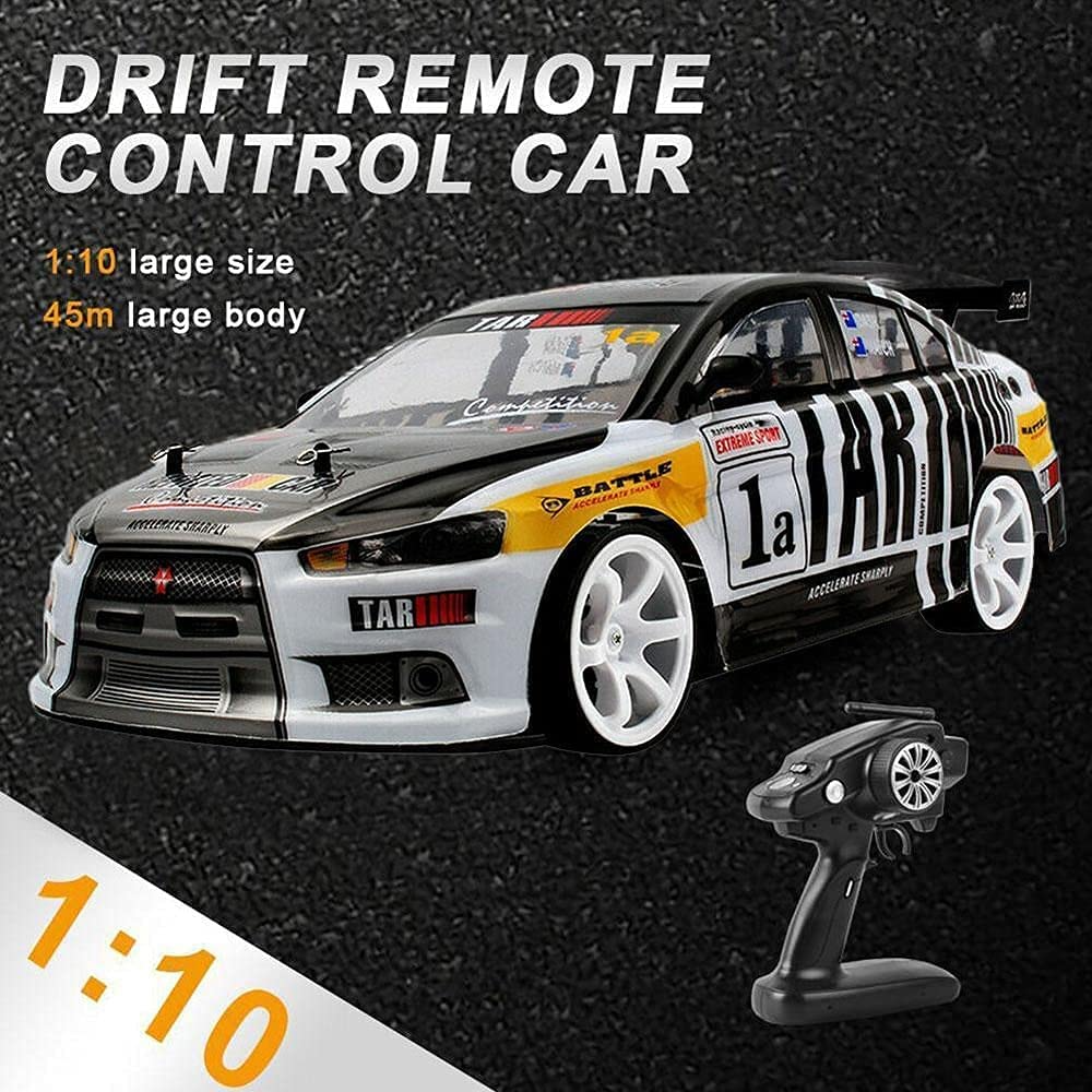 Remote Control Drift Car 2.4Ghz 1:10 Scale RC Sport Racing Car For Adults Kids Boys Gifts 4WD RTR High Speed RC Vehicle 2 Batter