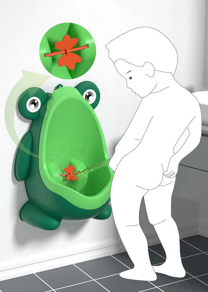 Portable Frog Shape Children's Urinal Boy Wall  Urine Basin Bucket Baby Mobile Toilet Splash-Proof Training Of Urinals Toilets