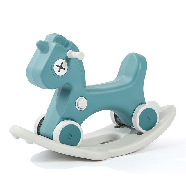 Rocking Horse Roller Coaster Toddler Ride-on Toys for Baby Trojan Horse Nursery Child Birthday Gift 1-5 Year Old Boys & Girls