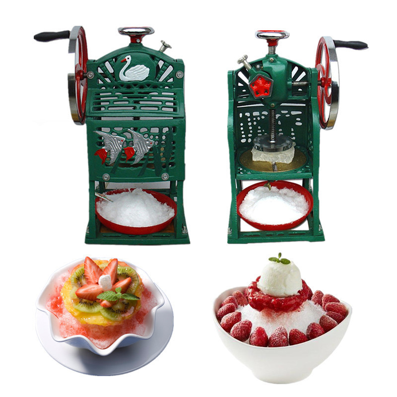 Fruit red beans milk ice cream snow cone machine manual ice crusher smoothie making machine