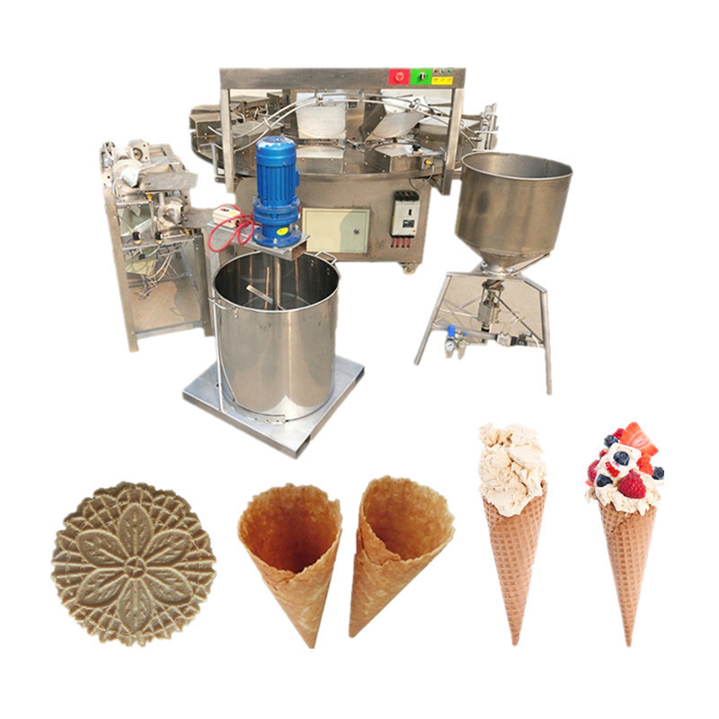 Commercial Ice Cream Waffle Cone Maker/Rotary Egg Roll Making Machine