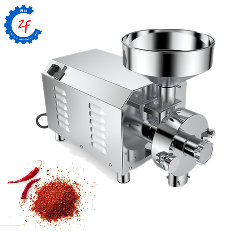 Stainless steel mini chili powder grinding machinery beans flour mill electric coffee corn grinder milling machine