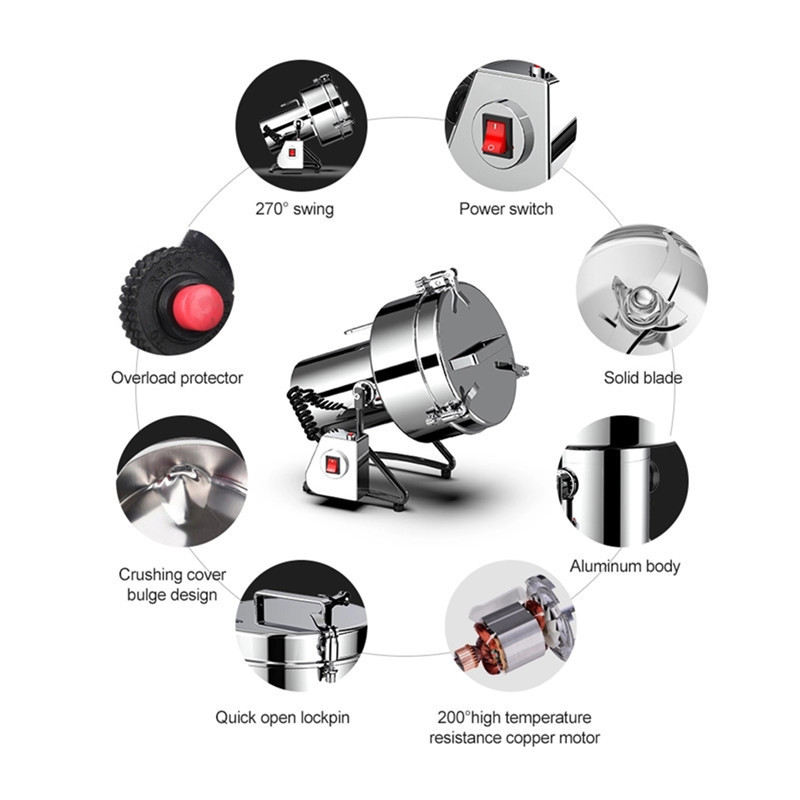 2000g electric high quality dry spice grinder, chili powder grinding machinery