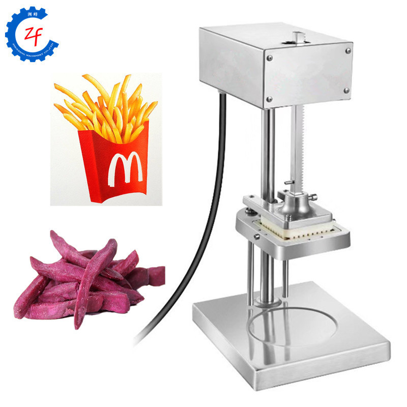 Vertical french fries cutting machine electric apple cutter machine potato cucumber taro cutters with 3 blades