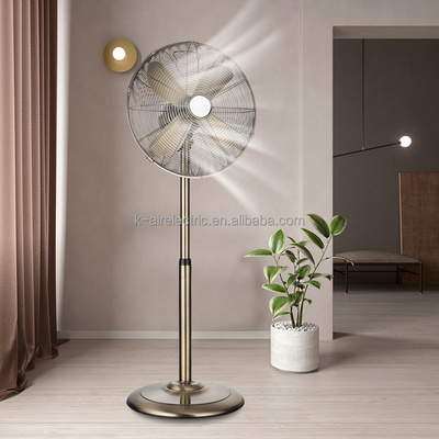 New Hot Product 50W 16 Inch Retro Metal Stand Fan Antique Standing Pedestal Fan