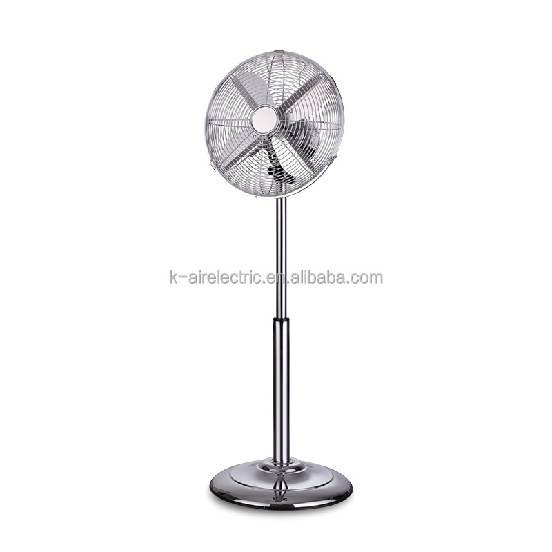 New Hot Product 50W 16 Inch Retro Metal Stand Fan Antique Standing Pedestal Fan