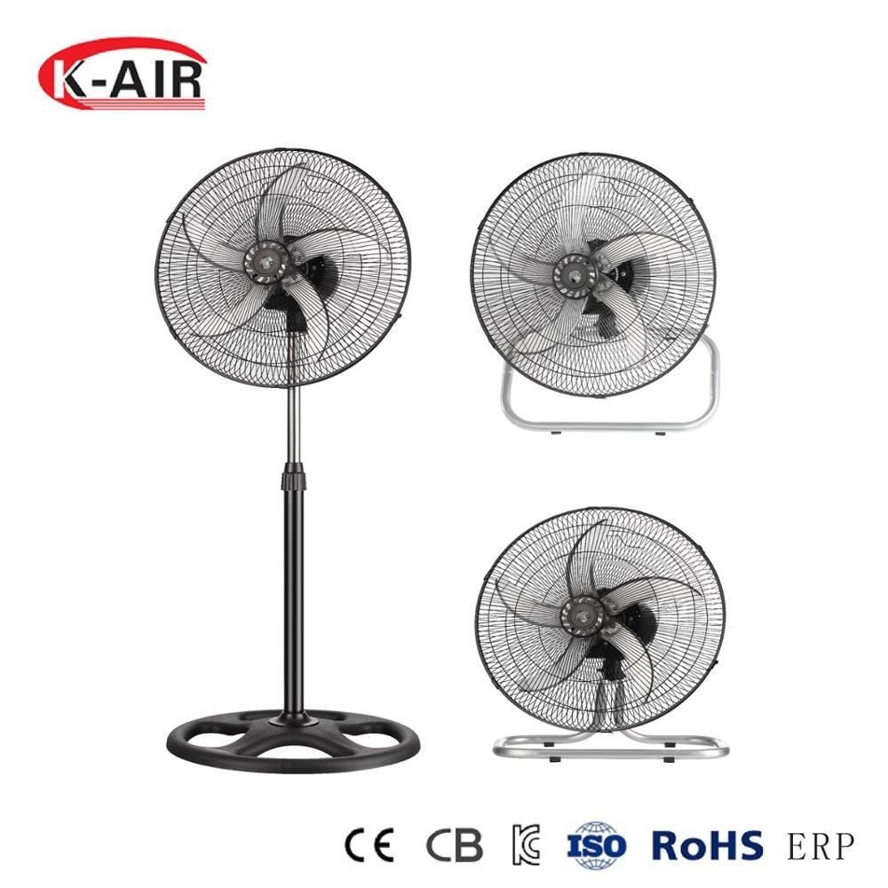 Five OX blades 18inch Industrial Stand Fan 3 in 1 Industrial Pedestal Floor Fan Multifunctional Industrial Fan