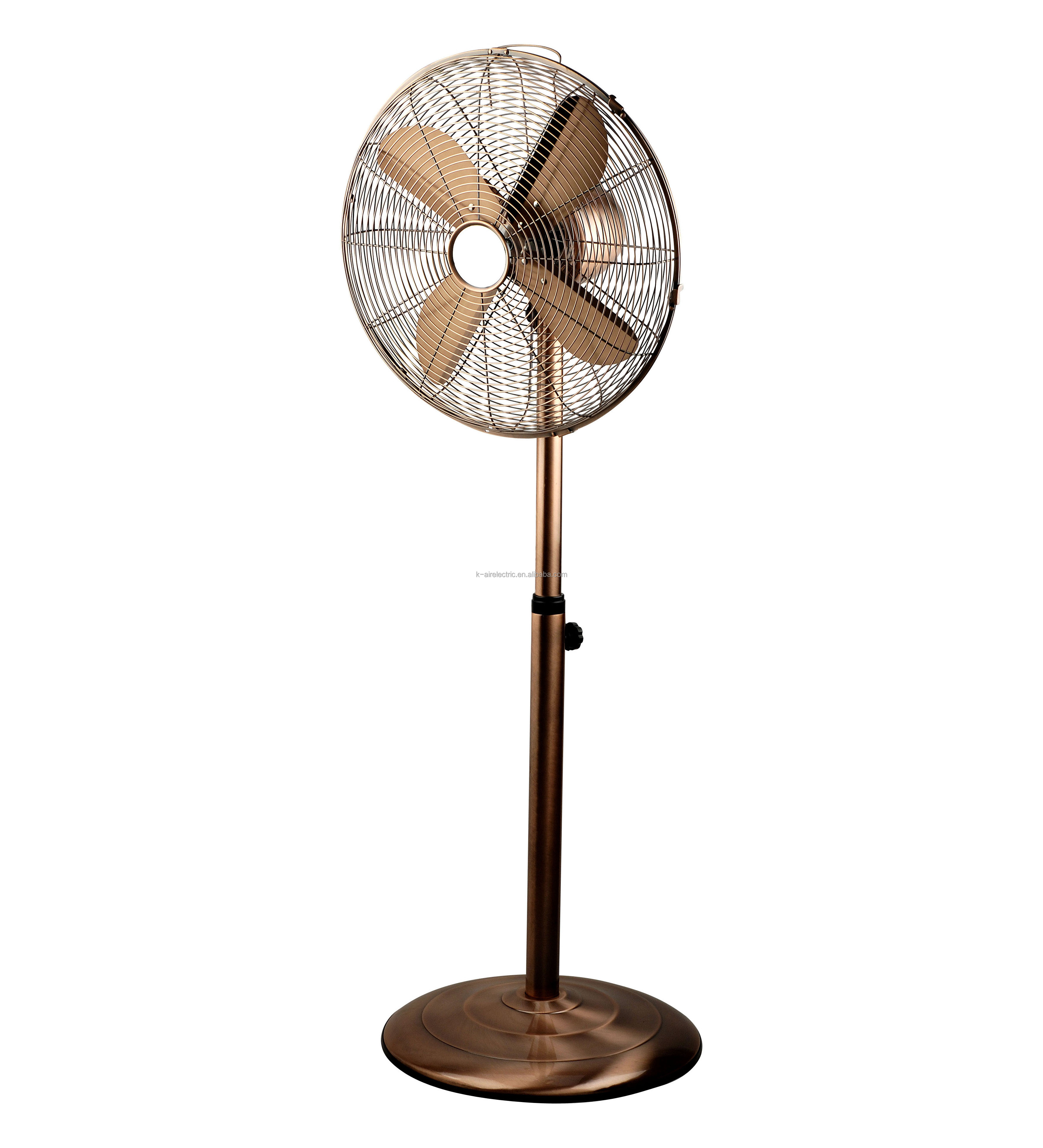 New Hot Product 50W 16 Inch Retro Metal Stand Fan Antique Standing Pedestal Fan