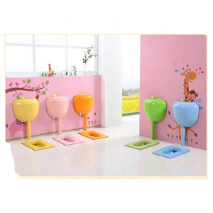 Hot sale kid bathroom wc sanitary wares colored ceramic children squat pan