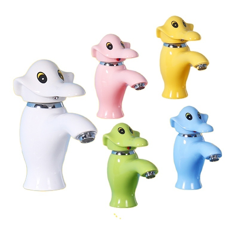 KD-K001F Luxurious Colorful Bathroom Accessories Children Wash Basin Water Mixer Tap Ceramic Colored Elephant Shape Water Faucet