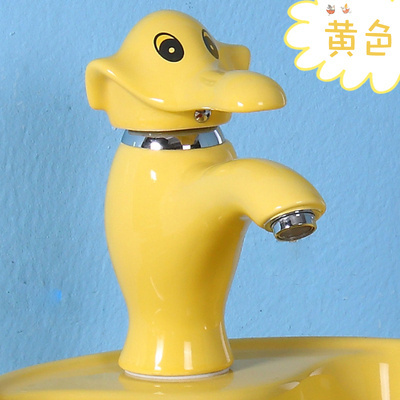 KD-K001F Luxurious Colorful Bathroom Accessories Children Wash Basin Water Mixer Tap Ceramic Colored Elephant Shape Water Faucet