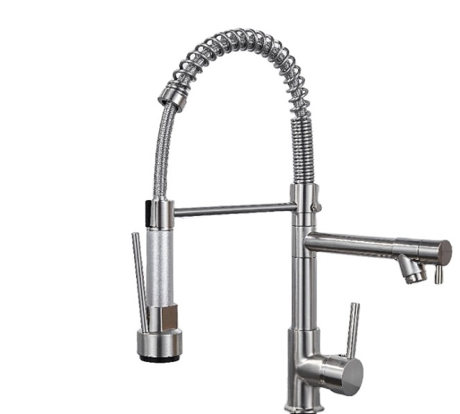 KD-KF03 Classic Water Fall Kitchen Sink Faucet American Style Home Hardware Long Neck Pull Out Table Basin Brass Water Faucet