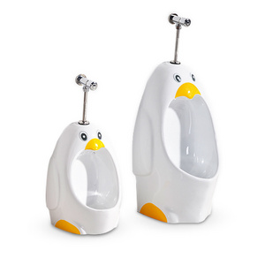 Popular Colored Sanitary Ware for Kindergarten Children European Bathroom Lovely Penguin Shape Ceramic Urinal with Many Colors