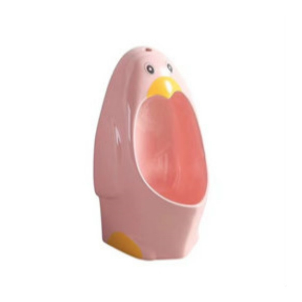 KD-K004U Best Selling Children Bathroom Products Chaozhou Pink Color Ceramic Pedestal Urinal Lovely Animal Shape Floor WC Urine