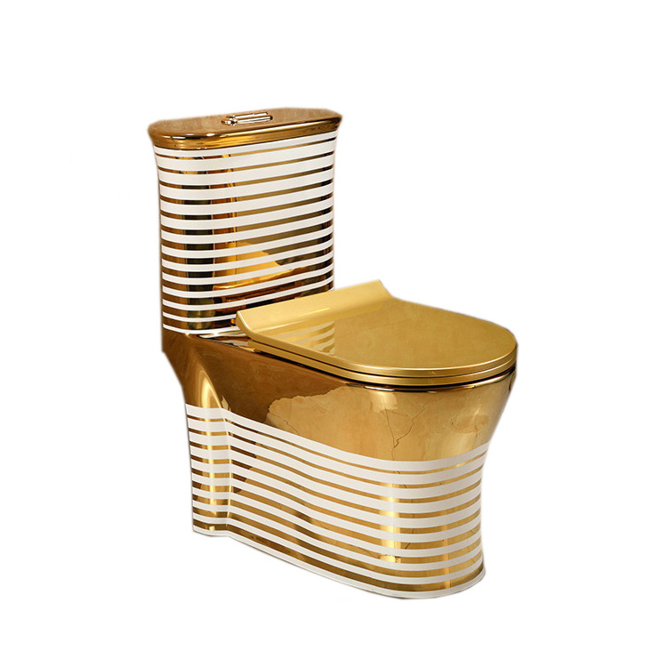 Royal design gold toilet bowl, toilets set golden color wash basin sink wc gold bathroom ceramic toilet