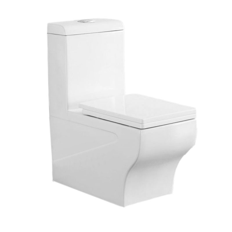 KD-T005P Chaozhou Sanitary Ware Free Standing One Piece Toilet Ceramic Squatting Toilets Luxury Square Water Closet Bowl