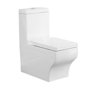 KD-T005P Chaozhou Sanitary Ware Free Standing One Piece Toilet Ceramic Squatting Toilets Luxury Square Water Closet Bowl