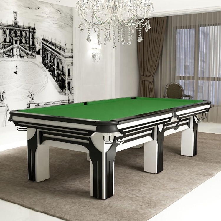 Hot luxury design 9 feet snooker table 12 ft 10ft 8ft slate top standard size solid wood american-style-billiard pool table