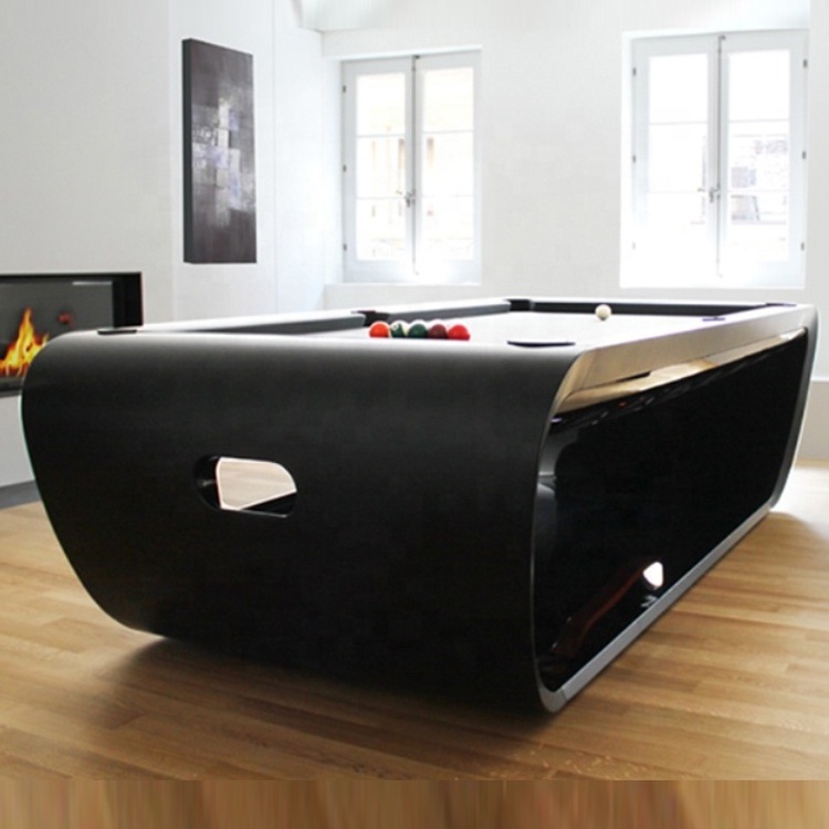 Custom handmade competition leather cover cushion rubber commercial imported glass pool slate gold metal corners billiard table