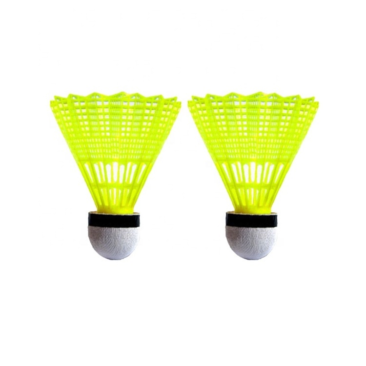 Custom logo yellow red white wholesale multi-color badminton nylon shuttlecock from china manufacturer