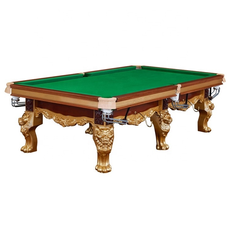 Private custom royal billiard table 9ft 10ft top rubber cushion solid wood nature carved leg luxury 8 12 foot snooker pool table