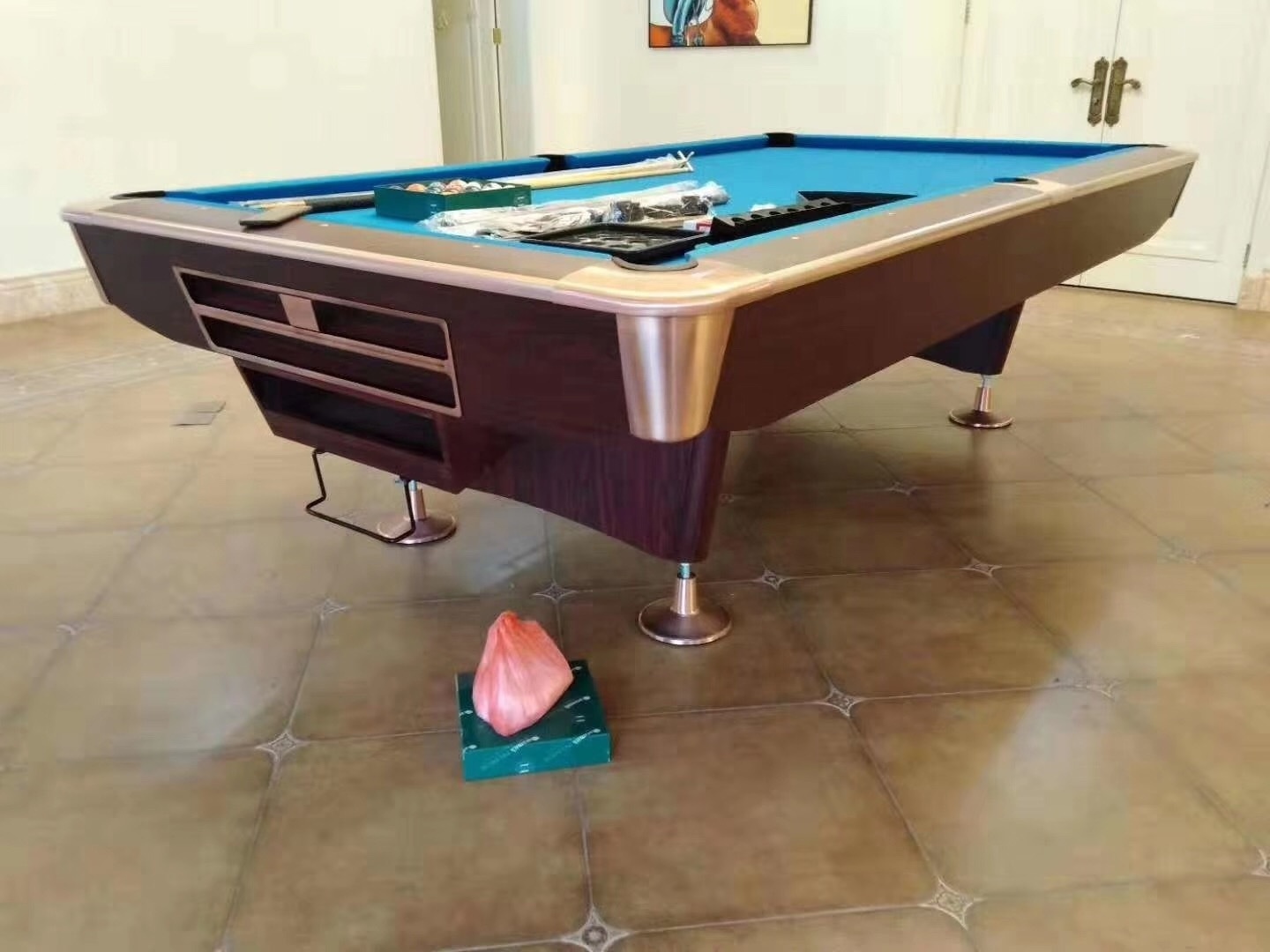 Fishon Sale Pool table Korea hair American European 8FT 9FT 7FT uk foot morden billiard snooker pool table