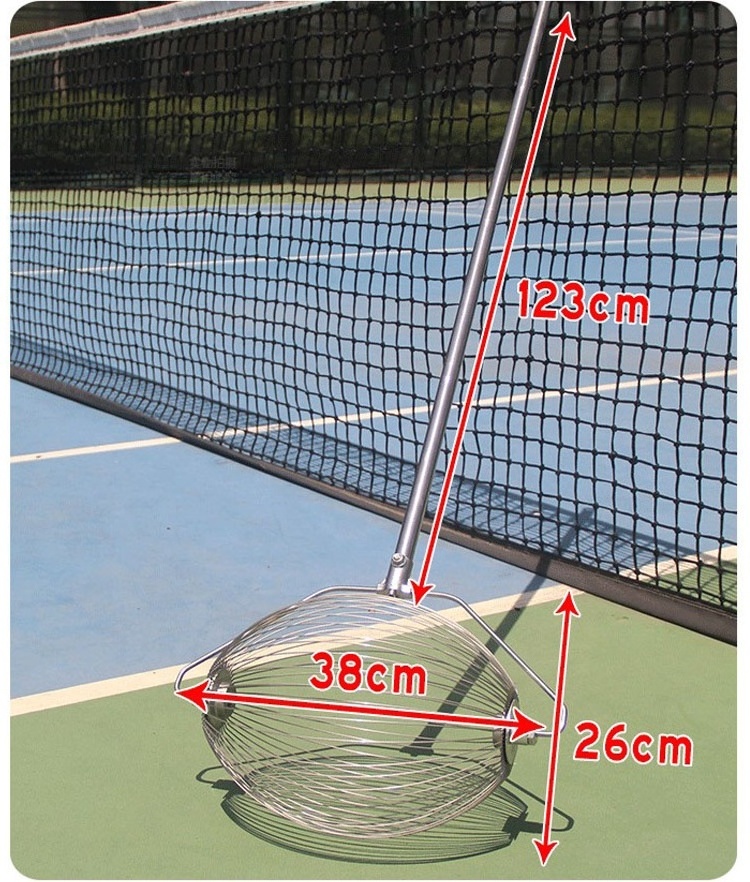 Standing tennis ball collector barrell picker bubble packaging seguridad overgrip designer tenis ball pick up in lawn court