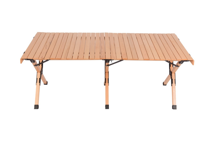 From China factory direct wholesale sales of small folding table OEM/ODM bamboo series metal buckle outdoor entertainment table