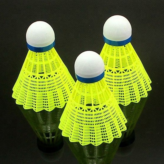 Custom logo yellow red white wholesale multi-color badminton nylon shuttlecock from china manufacturer