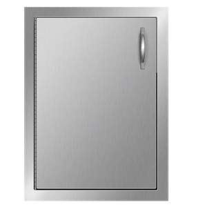 BBQ Access Door 16 x 22 Inch Vertical Outdoor Kitchen Door Left Hinged Stainless Steel Access Door for Outdoor Kitchen