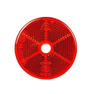 E-mark E4 dia60mm PMMA yellow and red plastic reflective stickers reflex reflector for scooter mocycle truck