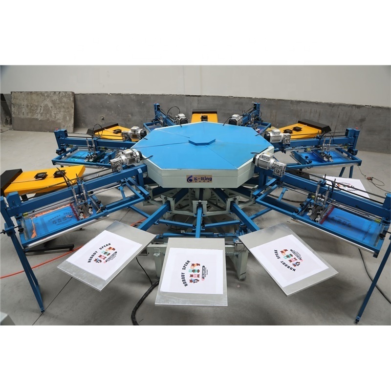 6 colors maquina automatic silk screen t shirt printing machine screen automatic screen printing machine for t shirts