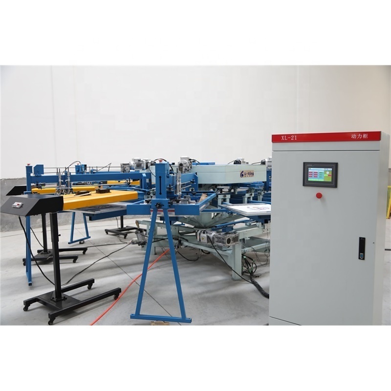 6 colors maquina automatic silk screen t shirt printing machine screen automatic screen printing machine for t shirts