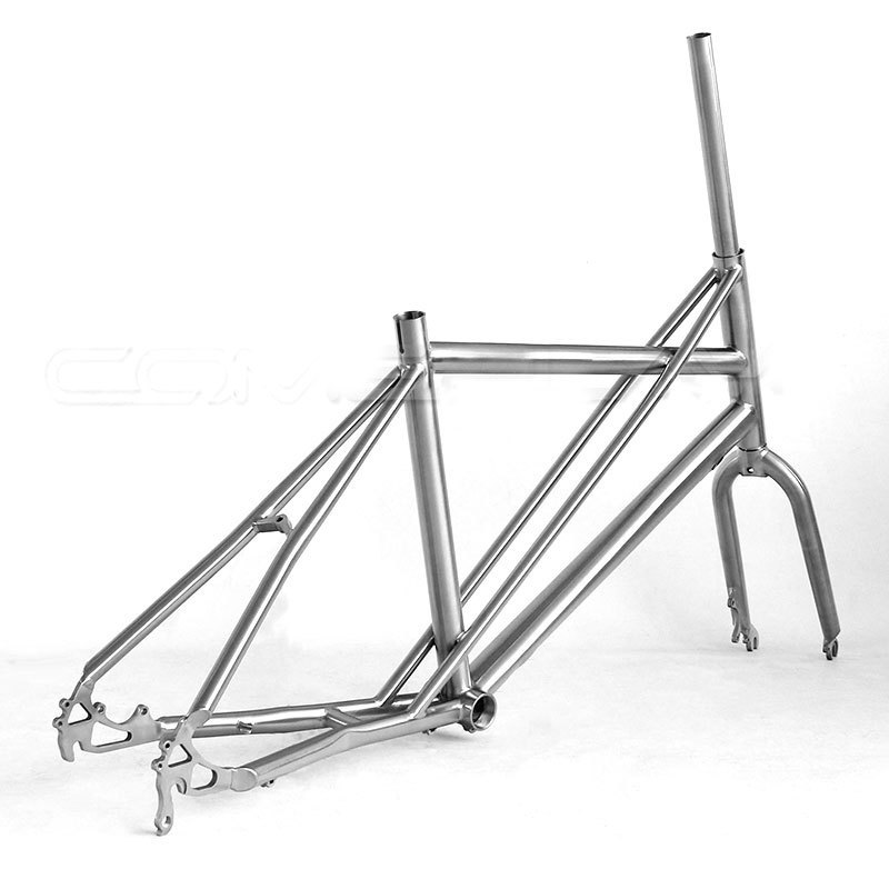 406 titanium alloy Mini Velo Bike Frame 20' outer routing disc brake