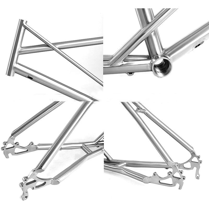 406 titanium alloy Mini Velo Bike Frame 20' outer routing disc brake