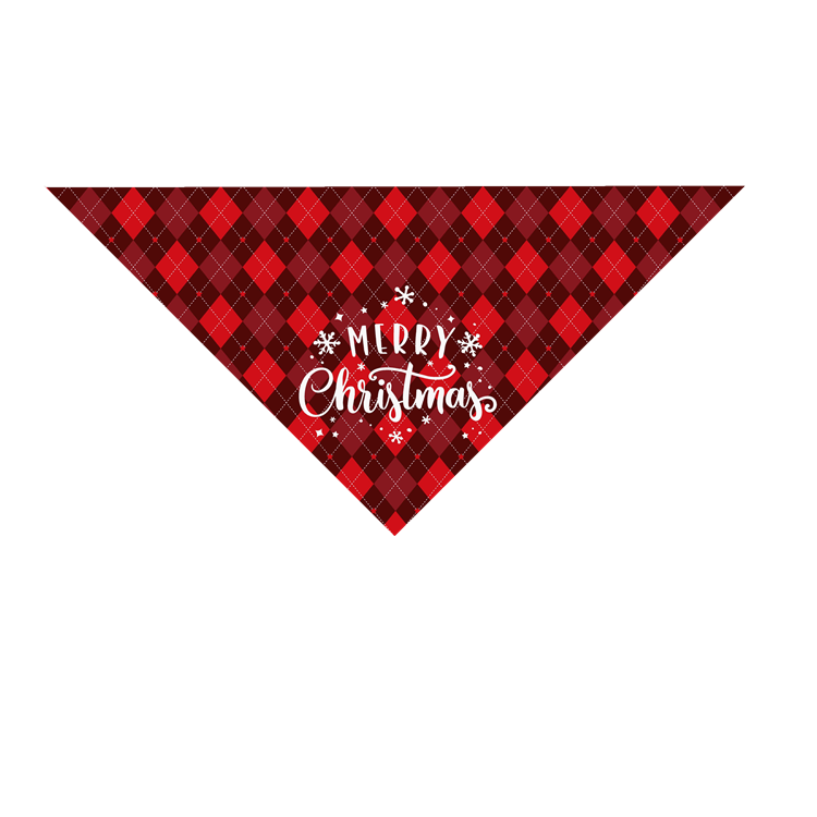 Custom design Holidays Christmas New Year Adjustable Dog Scarf Washable Valentine Dog Bib Bandana