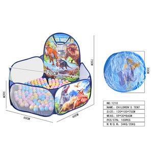 Portable Children Dinosaur  camping tent Outdoor Camping Playground Pop Up Baby Gift Children Play Tent Ball pool