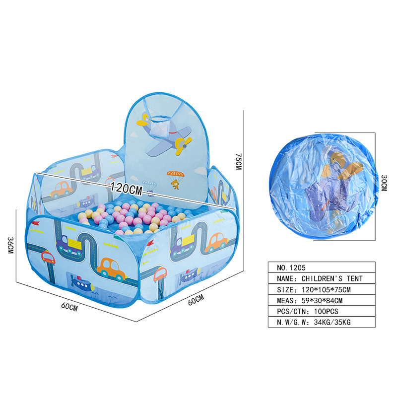 Indoor Tents For Kids Foldable Baby Ocean Ball Pool Pit Shoot Ball Tent Basketball Rim Pool