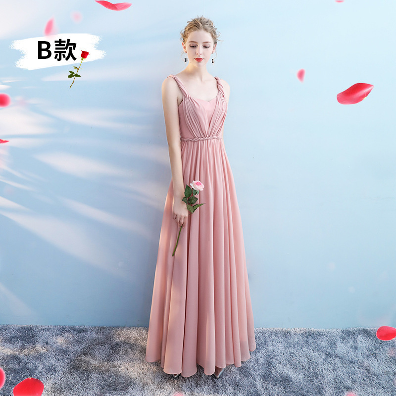 Custom off shoulder women bridesmaid dresses elegant evening long maxi prom dress summer chiffon dress