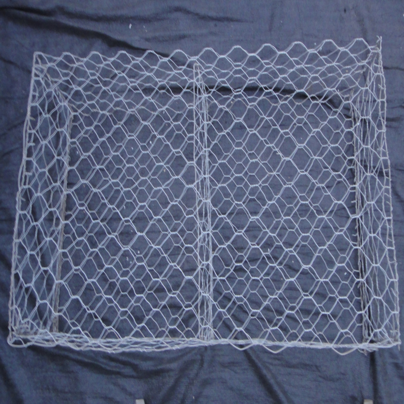 2X1X1m  Gabion Box Galvanized Hexagonal Woven Wire Mesh Gabion