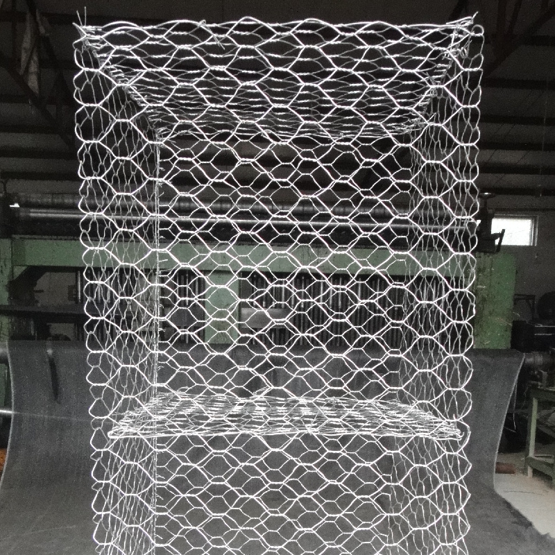 2X1X1m  Gabion Box Galvanized Hexagonal Woven Wire Mesh Gabion