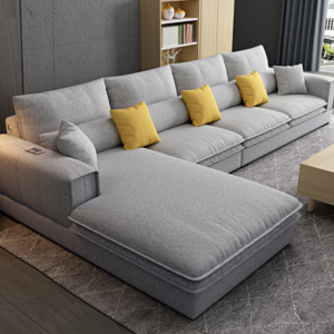 Corner Fabric Sofa Set Furniture Leisure Living Room Sofa Combination Velvet Modern L-shaped Sofa Nordic Technology Fabric