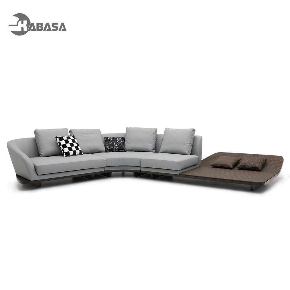 KABASA Italian Style Modern Sectional Sofa Set Furniture Soft Living Room Sofa Seat Artistic and Luxurious L Shape Fabric Sofa S