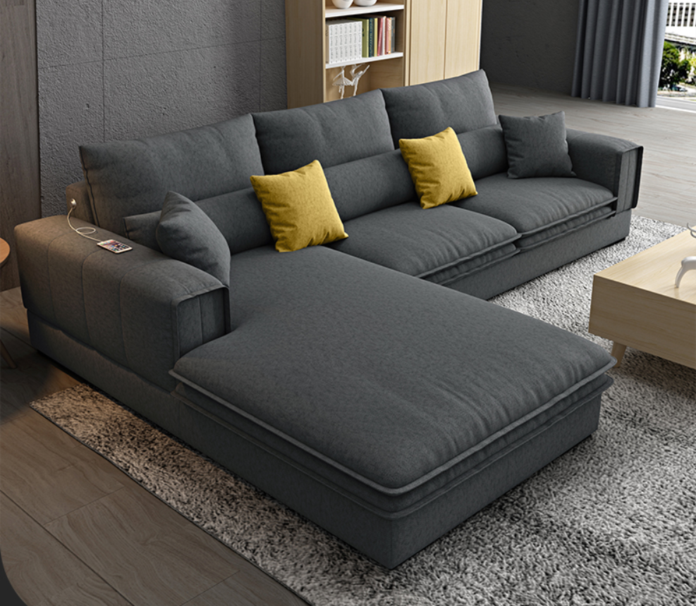 Corner Fabric Sofa Set Furniture Leisure Living Room Sofa Combination Velvet Modern L-shaped Sofa Nordic Technology Fabric