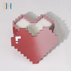 Kabbalah Valentine's Day Candle Jar Handmade ceramic heart candle jar Scented Candle